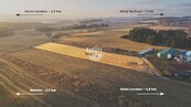Prodej stavebního a navazujícího zemědělského pozemku v k.ú. Těšenov, cena 4500000 CZK / objekt, nabízí 1. Nonstop Reality