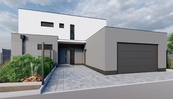 Prodej moderního rodinného domu 5+kk - k nastěhování po dohodě 6-12/2027, cena 13280000 CZK / objekt, nabízí 