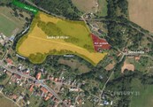 Unikátní soubor pozemků téměř 60.000 m2 ve Stružnici u řeky Ploučnice - stavební část, louka a les.