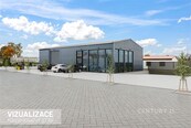 Pronájem oploceného pozemku s novou halou u dálnice D6 - Velká Dobrá, 7.051 m2, cena 199000 CZK / objekt / měsíc, nabízí 