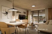 Byt 2+kk 58,7 m2 s terasou 12 m2 a balkónem 6,4 m2 | Radlík - Jílové u Prahy, cena 7986000 CZK / objekt, nabízí CENTURY 21 Realitas Central Praha