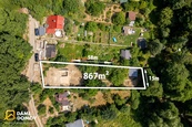Prodej zahrady s projektem chaty 64 m2, Zlín - Příluky, cena 2500000 CZK / objekt, nabízí 