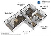 Prodej bytu 2+1+L, 61 m², Duchcov, Horská cesta 1217/12, cena 1450000 CZK / objekt, nabízí Macháček reality