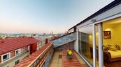 Pronájem luxusního mezonetu 3+kk, 119,8 m², balkon, výhled na Prahu Praha 5 Smíchov, cena 55000 CZK / objekt / měsíc, nabízí Smart Relo s.r.o.