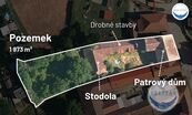 Prodej bývalého hospodářského objektu s bytovým domem k rekonstrukci 450 m, pozemky 1 973 m, cena 7500000 CZK / objekt, nabízí 