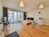 Pronájem zařízené novostavby bytu 1+kk (35 m2) s balkonem (5 m2), Praha - Vršovice, ul. Archangelská, cena 18000 CZK / objekt / měsíc, nabízí 