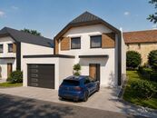Prodej novostavby rodinného domu 5+kk, 153 m2 + 21 m2 garáž, pozemek 503 m2, Brázdim u Prahy, cena 16600000 CZK / objekt, nabízí Nexus Reality s.r.o.