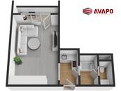 Pronájem pěkného bytu 1+kk s lodžií ul. Antonína Sovy, Opava, Kateřinky. , cena 7500 CZK / objekt / měsíc, nabízí 