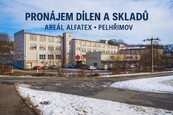 Pronájem dílenských a skladových prostor - přízemí, areál ALFATEX, Pelhřimov
