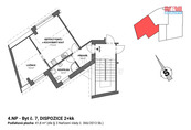 Pronájem bytu 2+kk, 42 m2, Česká Třebová, ul. Riegrova
