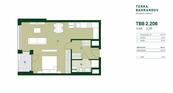 Nový pasivní byt 1+kk s lodžií v projektu Terra Barrandov, Praha 5, cena 7959680 CZK / objekt, nabízí JRD Development s.r.o.