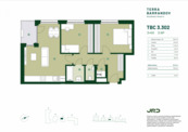 Nový pasivní byt 3+kk slodžií vTerra Barrandov, Praha 5, cena 11935500 CZK / objekt, nabízí JRD Development s.r.o.