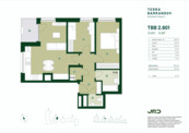 Nový pasivní byt 3+kk s lodžií v Terra Barrandov, Praha 5, cena 12779200 CZK / objekt, nabízí JRD Development s.r.o.
