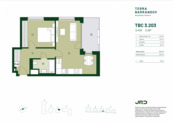 Nový pasivní byt 2+kk s lodžií v Terra Barrandov, Praha 5, cena 8909040 CZK / objekt, nabízí JRD Development s.r.o.