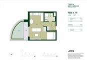 Nový pasivní byt 1+kk s předzahrádkou v Terra Barrandov, Praha 5, cena 7305550 CZK / objekt, nabízí JRD Development s.r.o.