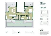 Exkluzivní penthouse 4+kk s velkorysými terasami a zelenou střechou v projektu Terra Barrandov, cena 21421900 CZK / objekt, nabízí 