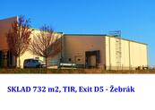 Nájem skladu, E-shopu 732 m2, TIR, Exit D5 - ŽEBRÁK, cena 129 CZK / m2 / měsíc, nabízí 