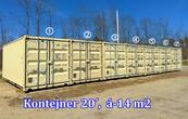 Nájem 7x Kontejner 20´ a 40´ (dle dohody). SEDLČANY, cena 3700 CZK / objekt / měsíc, nabízí ARCHA - průmyslová kancelář
