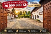 Prodej výjimečného rodinného domu 13 + 2k + 4k, 2 terasy/, hospodářská budova, užitná plocha 663 m2 s celkovým pozemkem 4988 m2 v obci Mirotín - Mnich., cena 26000000 CZK / objekt, nabízí 