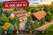 Verkauf eines außergewöhnlichen Einfamilienhauses mit 13 Zimmern, 2 Küchen und 4 Bädern, 2 Terrassen, Wirtschaftsgebäude, 663 m2 Nutzfläche und einem 4.988 m2 großen Grundstück in Mirotín-Mnich., cena 26000000 CZK / objekt, nabízí CENTURY 21 Corleon