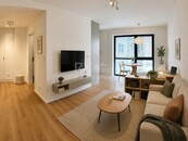 Pronájem luxusního bytu 1+KK v novostavbě v Kobylisích, ul. Pakoměřická., cena 18400 CZK / objekt / měsíc, nabízí RK Group realitní kancelář