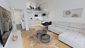 Pronájem luxusního bytu 2+kk, 62,9 m2 + spací patro, balkon, pracovna a 2 parkovací stání - Praha 3, Žižkov, cena 36000 CZK / objekt / měsíc, nabízí 