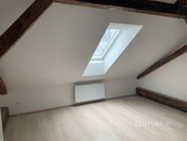 Podkrovní nově vybudovaný nebytový prostor 2+1, společná terasa a zahrada, sklep, klidní část, investice pronajatý, cena 3490000 CZK / objekt, nabízí 