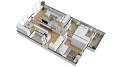 Slunný a prostorný byt 3+1 v Rebešovicích, celková plocha 104 m2 s přírodou za oknem