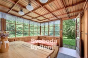 Doporučujeme chatu s velkou zahradou, zastavěná plocha 142m2, pozemek celkem 2223m2, Stříbrná Skalice - Hradové Střimelice, cena 4350000 CZK / objekt, nabízí 