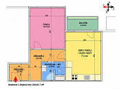 Pronájem bytu 2+kk 49 m², Strakonice, Obránců míru, 9 980 Kč/měs. Zrekonstruovaný, částečně zařízen, volný ihned., cena 9980 CZK / objekt / měsíc, nabízí